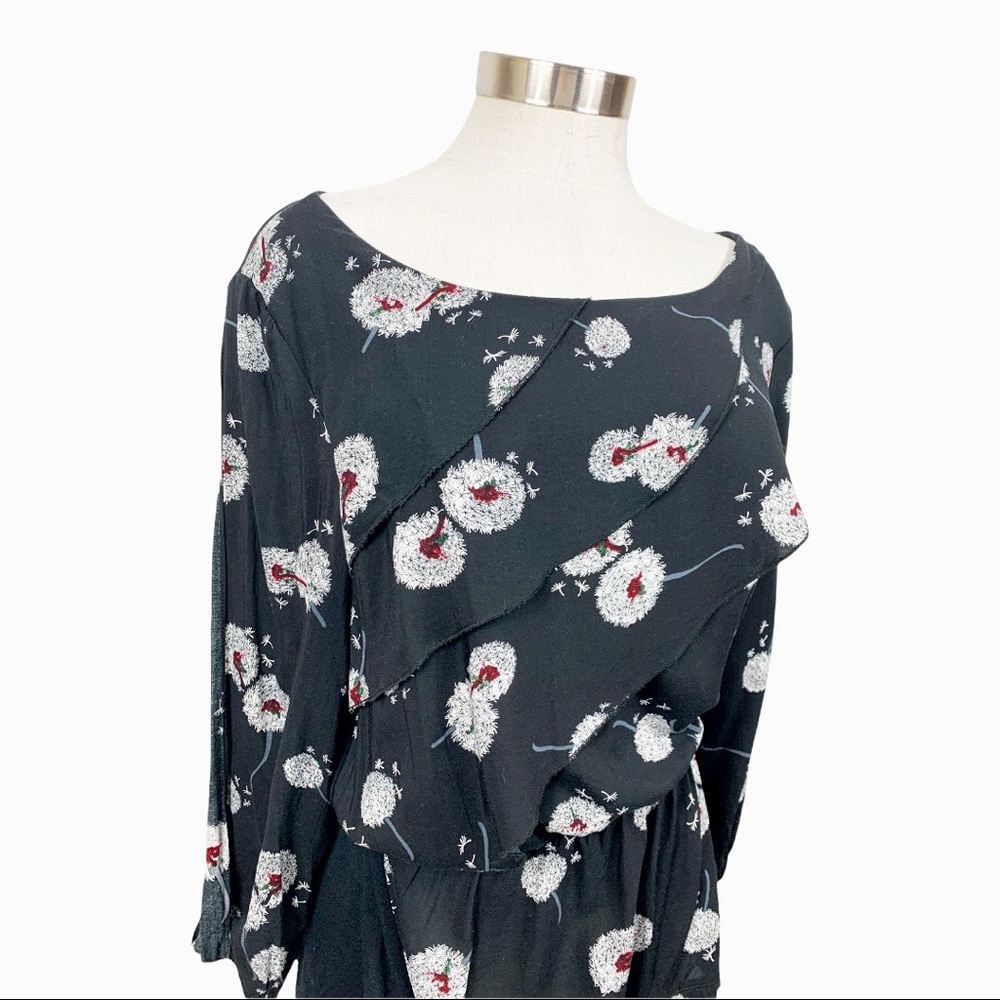 Anthropologie Deletta Wished Bloom Dandelion Top Medium - Picture 3 of 10